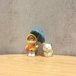 Wholesale Cute Cartoon Desktop Ornaments  PVC figure Umbrella Girls and Boys toy figure statues