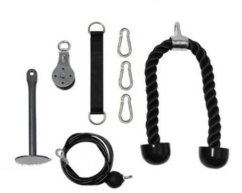 Wholesale DIY Wall Pulley Fitness Muscle Trainer Steel Pulley Cable Machine Attachment Triceps Biceps Pulley System