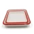 Import Wholesale durable rectangular flat bottom white steel enamel metal serving tray dishes plates from China