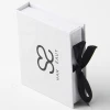 Wholesale Elegant small cardboard paper jewelry ring gift box with ribbon tied