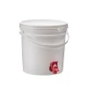 Wholesale food grade 3L white plastic water bucket with tap