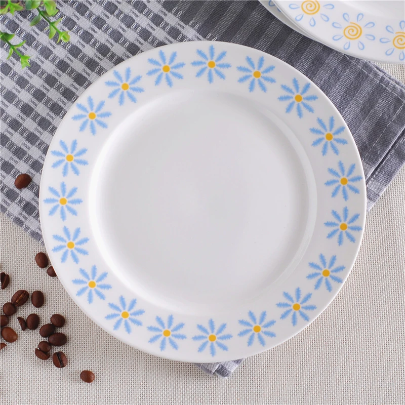Wholesale Four Color Flower Ceramic Plate Dinner Plate Porcelain Tableware Plates Sets Dinnerware