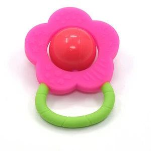 Wholesale Funny New Rattle BPA Free Silicone Teething Rattle Toy Baby Rattle