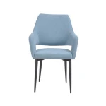 Wholesale grey vietnam industrial iron luxury antique chair dining room chairs table set furniture 6 chairs upholstered