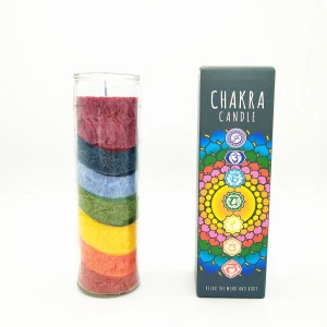 Wholesale High Quality 8inches Energy Religious 7days Rainbow Chakra Candle
