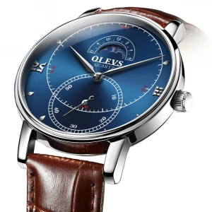 Wholesale Mans Leather Quartz Watches Popular Classic Mans WristWatch OEM Logo Quartz Watch For Man