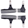 wholesale mens black white striped shirt garter belt sock suspenders