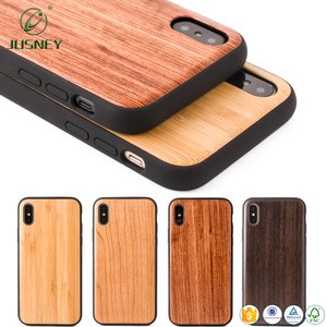 Wholesale mobile phone accessories,real solid wooden phone case for iPhone X wood case