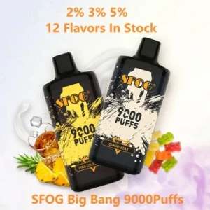 Wholesale One-Time Vape Sfog Blg Bang 9000puff Price Nicotine Vape 5% Nicotine Vape a Variety of Flavors Low Order Quantity Cheap Vape E-Cigarette