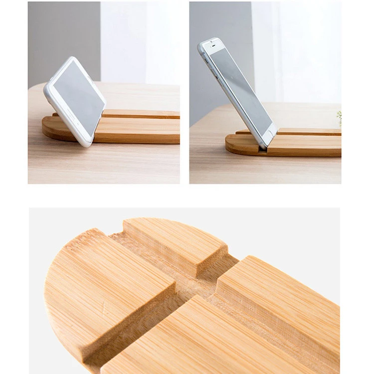 Wholesale phone accessories wood bamboo mobile phone holder tablet stand Support for tablet and smartphone