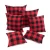 Import Wholesale Polyester Cotton Car Plaid Pillow Cases Red Black Buffalo Cushion Cover Soft Cozy Plaid Pillow Cover For Sofa from China