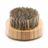 Wholesale private label bamboo beard brush with boar bristle for men grooming kit