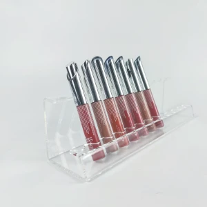 wholesale Rectangle transparent acrylic display stand lipstick lip gloss display stand pen stand