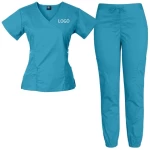 wholesale scrubs uniforms sets medical uniform plus size cotton dark gray joggers hospital scrub uniform sets