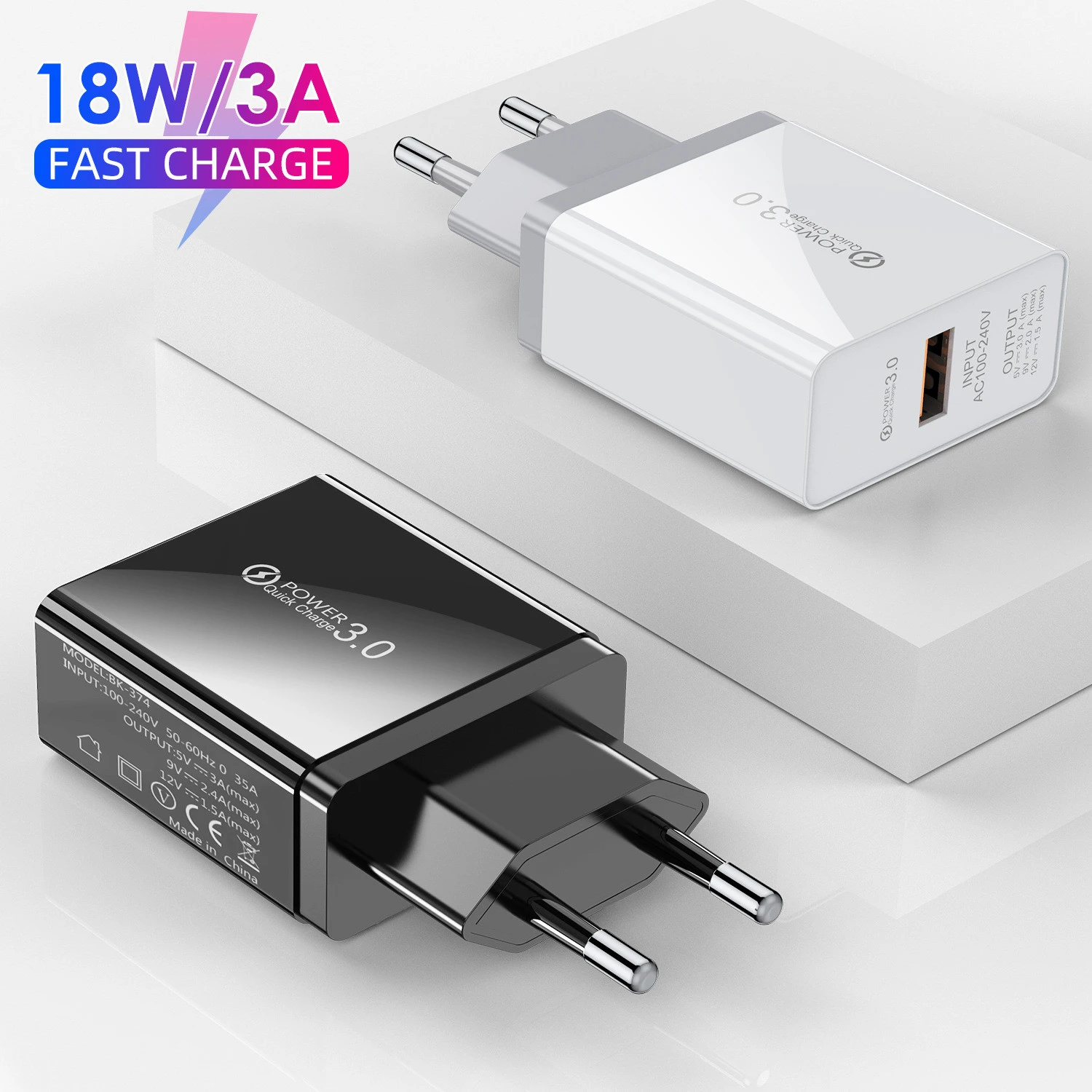 Wholesale Speed Up QC 3.0A PD Quick Fast 18W Charging Mobile Phone Interface Power Universal Adapter USB Safe Charger for iphone