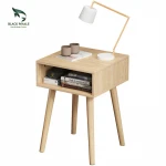 Wholesale Supplier Storage Wooden Drawer Bedside Table Modern Bed Side Cabinet Night Stands Bedroom
