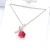 Import Wholesale women fashion luxury silver crystal gemstone statement red  square Zircon necklace jewelry from China