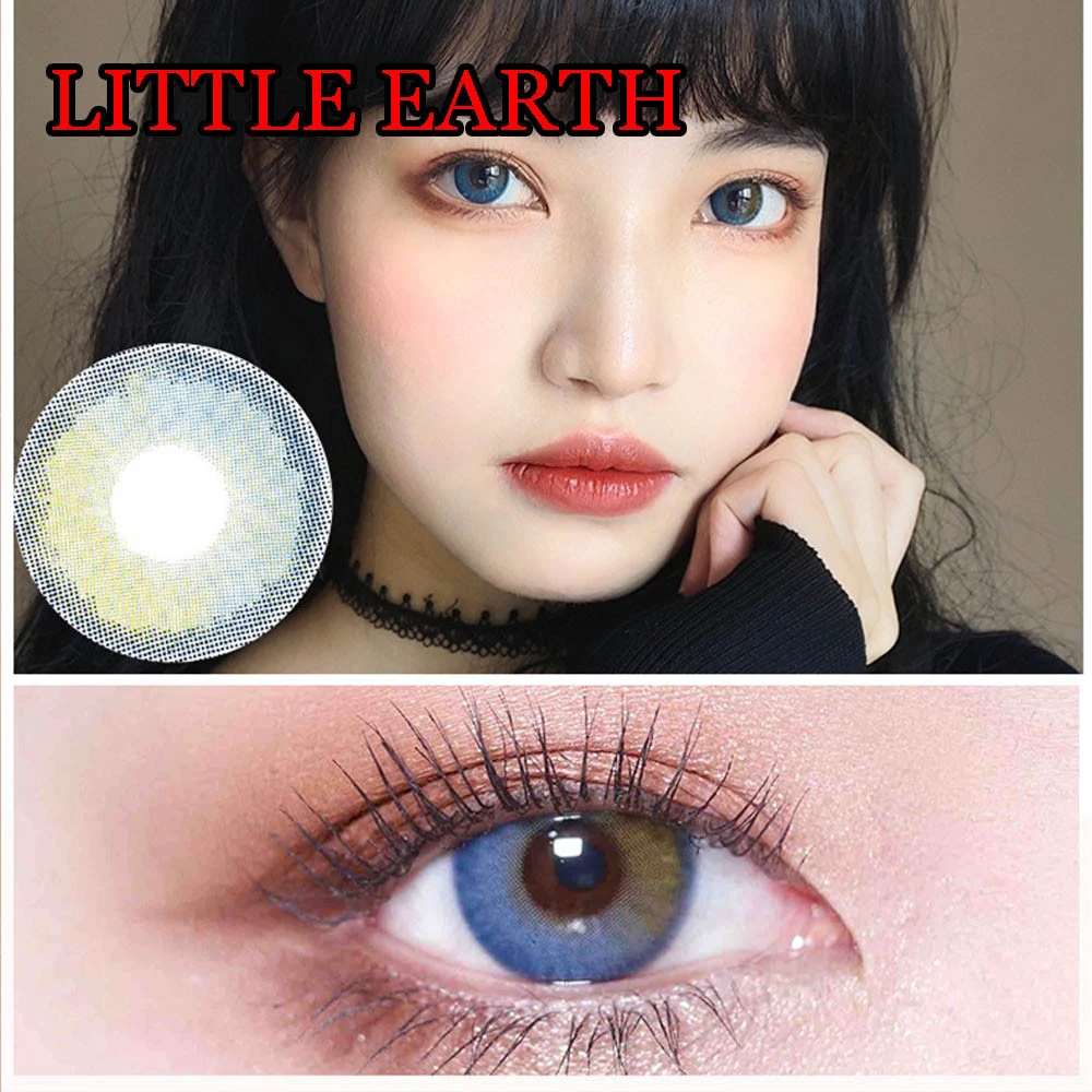wholesale women korean and japan fashion contact lenses yearly disposable contact colored lens LITTLE EARTH