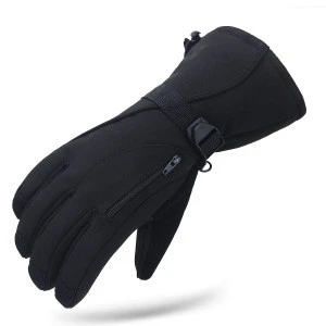 Windproof Polyester Winter Cold Weather breathable leather ski gloves water proof for skiing/snowboarding/winter riding/hiking