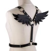 Wings Leather harness Goth Punk body chain women strap summer festival girls lingerie cage harness rave babe jewelry