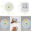 Wireless LED Puck Light 3 Pack with Remote Control Under Cabinet Lighting COB Closet Tap Night Lights Battery Powered