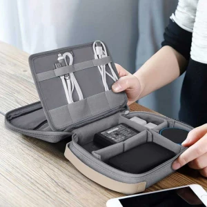 WIWU Cable Electronic Accessories Travel Organizer Storage Bag for Data Cables, Memory Cards