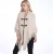 Import Women Elegant Solid Scarf Shawls Knitted Poncho Irregular Tassel Horn Buttons Thicken Warm Cloak Wraps from China