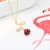 Import Womens Lovers Valentine Day Jewelry Gift Long Chain Enamel Red Rose Flower Pendant Charm Pendant Necklace from China