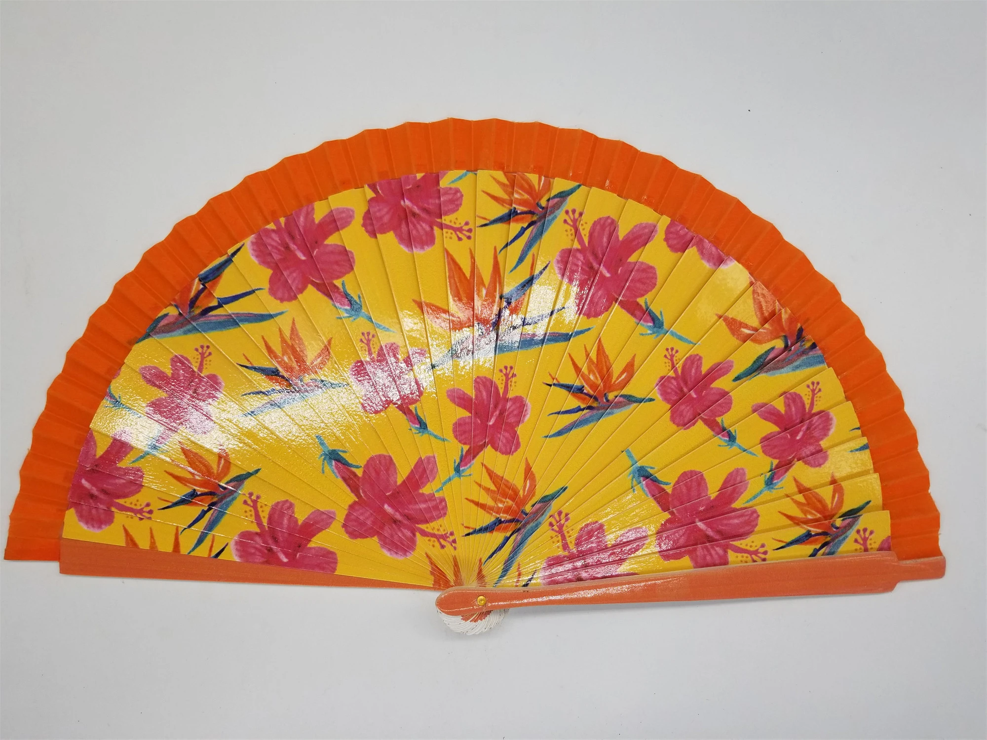 Wood Crafts Hand Painted Folding Fan Chinese Wooden Fan
