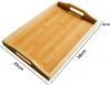 WOOD Serving Tray with Handles bamboo Serving Tray Set for Food and Breakfast with Coffee Table