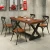 Import wrought iron rustic dinning table sets  comedores Chinese style restaurant dining table sets wooden antique furniture sets from China