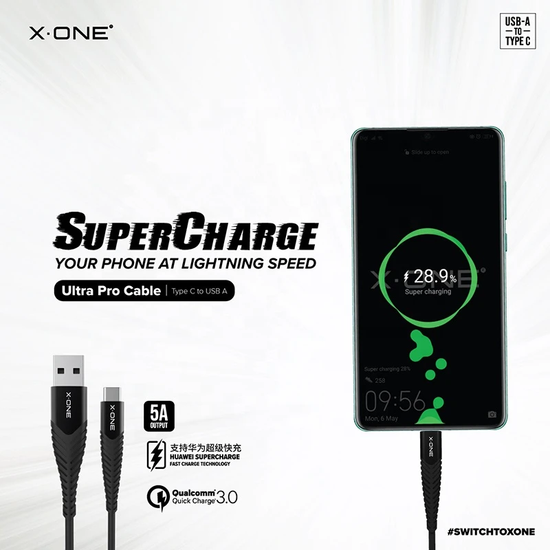 X.One USB A To Type-C Cable 1M fast charger cable  USB C Charging Cable