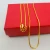 XUNBEI 24K copper gold-plated thin chain, Vietnamese sand gold small necklace for women