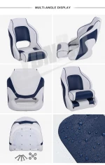 YUNDAI Marine Captains Pontoon Boat Chair Sport Flip Up with Boat Seat Cover Bucket for Pedestal Base of Boat Seats