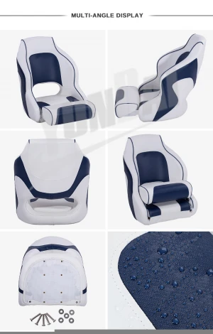 YUNDAI Marine Captains Pontoon Boat Chair Sport Flip Up with Boat Seat Cover Bucket for Pedestal Base of Boat Seats
