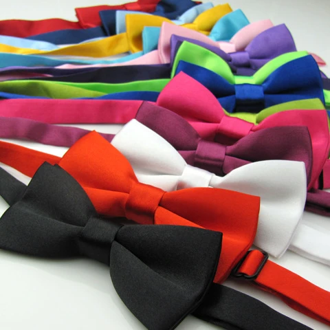 YY10108C New school fashion solid candy colorful bowtie boys bow tie for kids