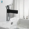 Zinc handle brass body black and chrome water taps,bathroom products basin faucets
