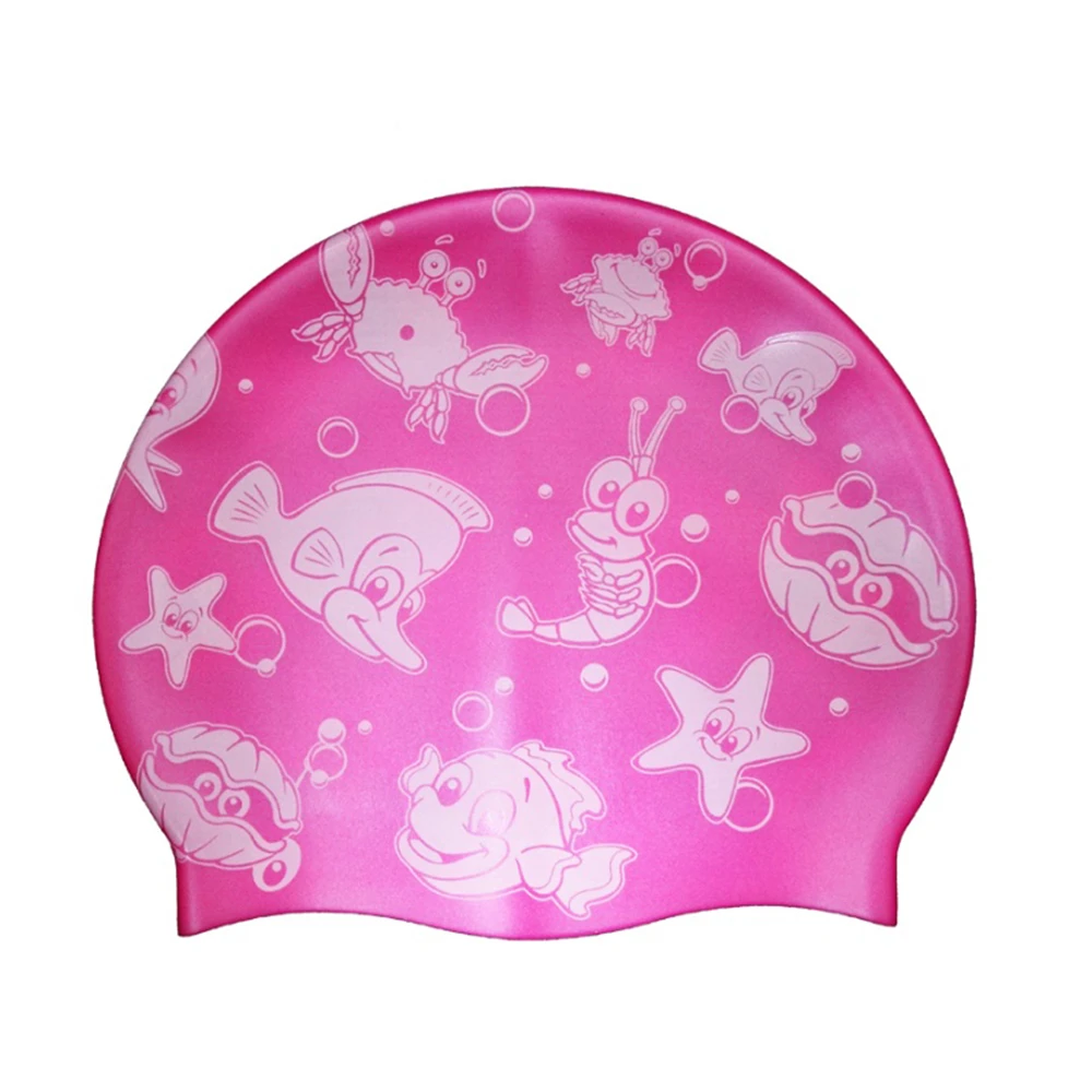 ZLF Printed Silicone Swimming Caps For Child Fashion Swim Hat With Various patterns Customized Logo CP-1