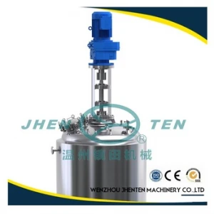 Stainless steel shampoo / juice / cosmetic electric heating mixing tank with agitator