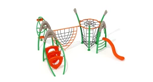 kids combined commercial steel and rope climbing structure outdoor playground equipment KQ31039A