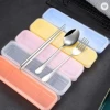 Reusable Portable Travel Stainless Steel Cutlery Set Dinner Flatware Dinnerware Sets With Case