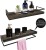 Import Set of 2 Rustic Wood Wall Storage Shelves from China
