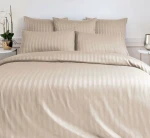 Elegant Stripe Double Bedsheet T132 Premium Quality Fabric
