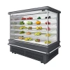 Large Capacity Open Refrigerated Display Cases Fruit / Drink Chiller Freezer
