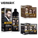 Private Label Natural Black Dark Brown Hair Treatment Color Shampoo Natural Hair Care Vegan Hair Dye Shampoo for Man
