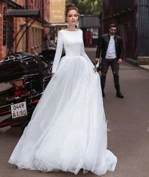Smileven Bohemian Wedding Dress Long Sleeves Turkey Style Beach Bridal Dress Wedding Gowns Vestido De Noiva