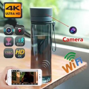 Mordern Home Wireless Hidden Camera Water Bottle with Night Vision Wifi HD Spy Camera