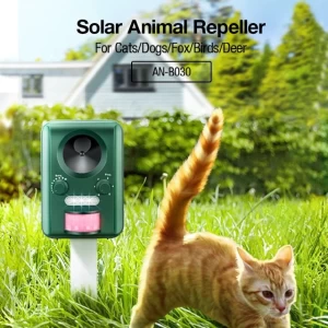 Outdoor Garden Solar Operated Ultrasonic Dog Cat Deer Bird Repellent