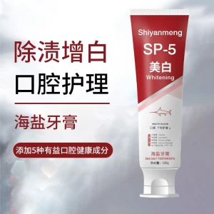 Sea salt whitening toothpaste SP5 removes stains and brighens breath