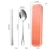 Import Reusable Portable Travel Stainless Steel Cutlery Set Dinner Flatware Dinnerware Sets With Case from China
